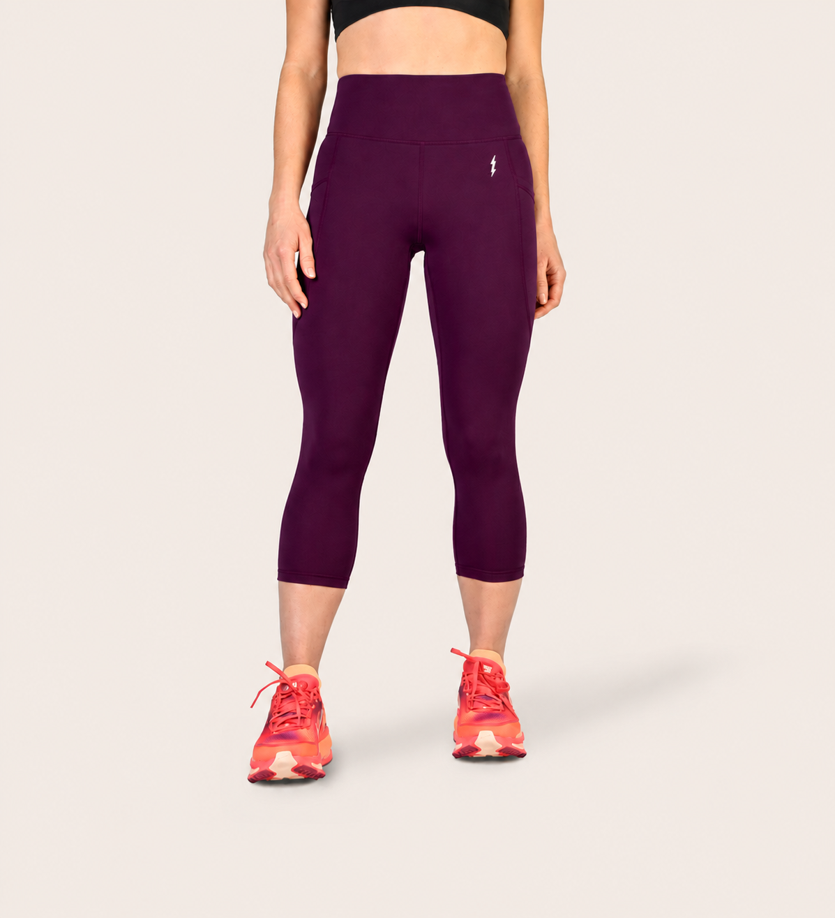 3/4 RUNNING LEGGINGS AUBERGINE