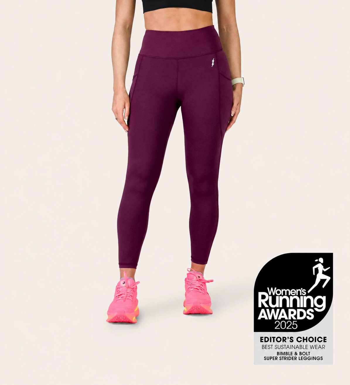 7/8 RUNNING LEGGINGS AUBERGINE