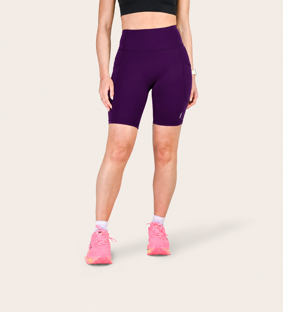 8" RUN SHORTS DARK ORCHID