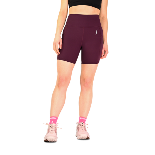 Wine Soft Strider Shorts 6"