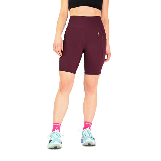 Wine Soft Strider Shorts 8"
