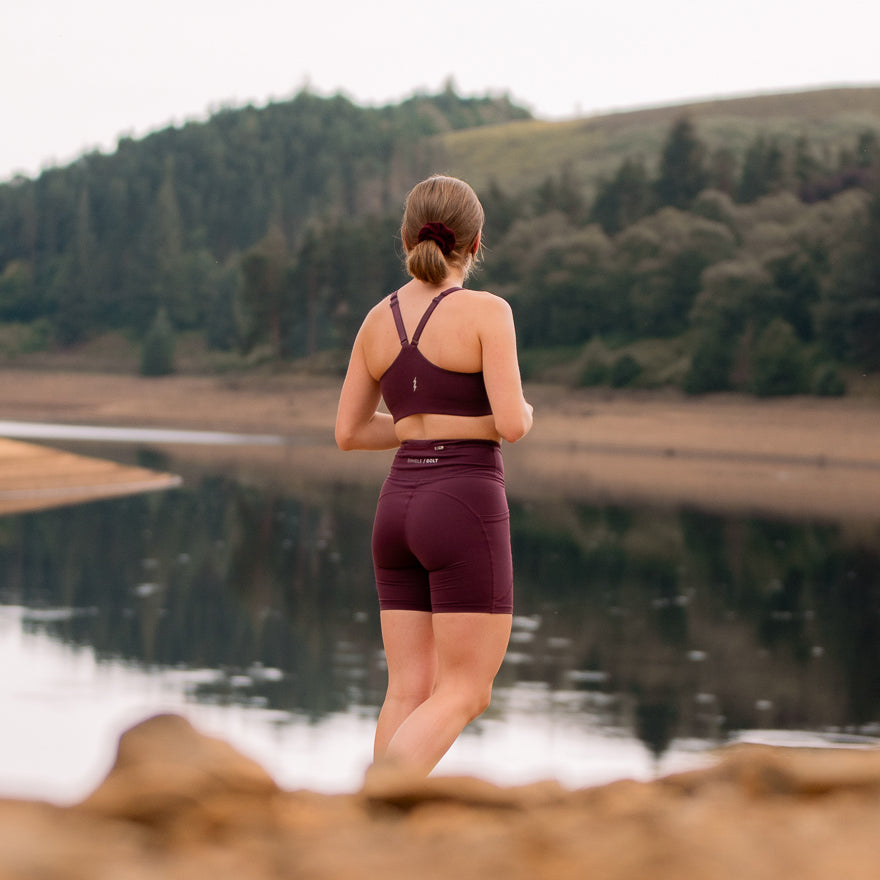 Wine Soft Strider Shorts 6"
