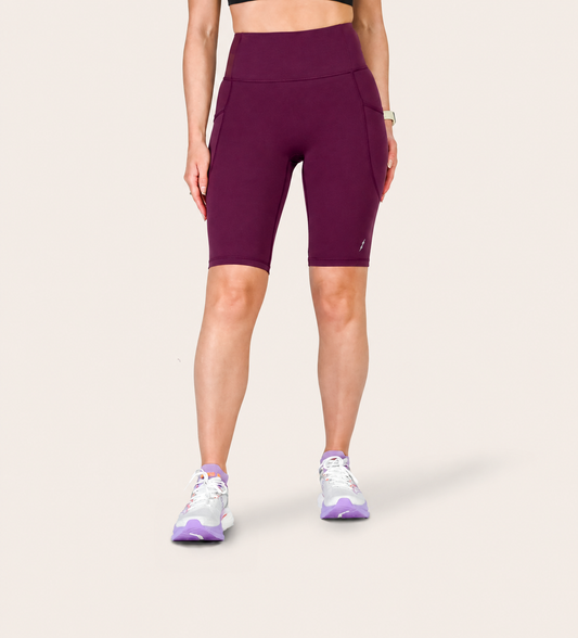 10" RUN SHORTS AUBERGINE