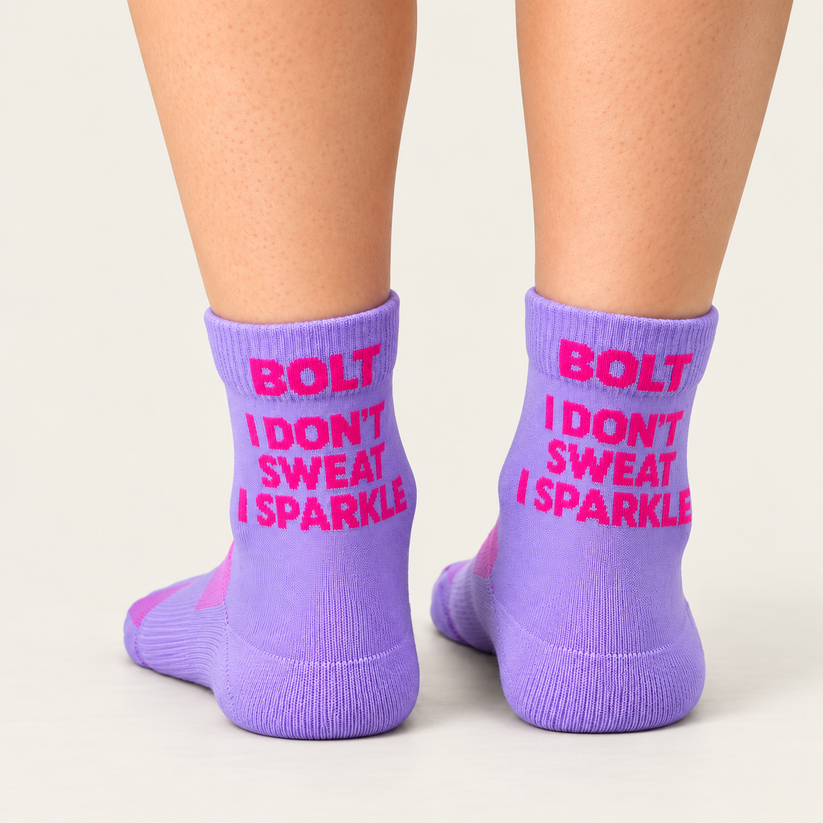 I Don't Sweat, I Sparkle Purple Mid Crew