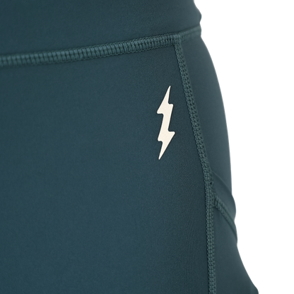 Mermaid Teal Super Strider Shorts 8" (FRONT SEAM)
