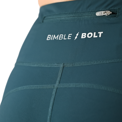 Mermaid Teal Super Strider Shorts 8" (FRONT SEAM)