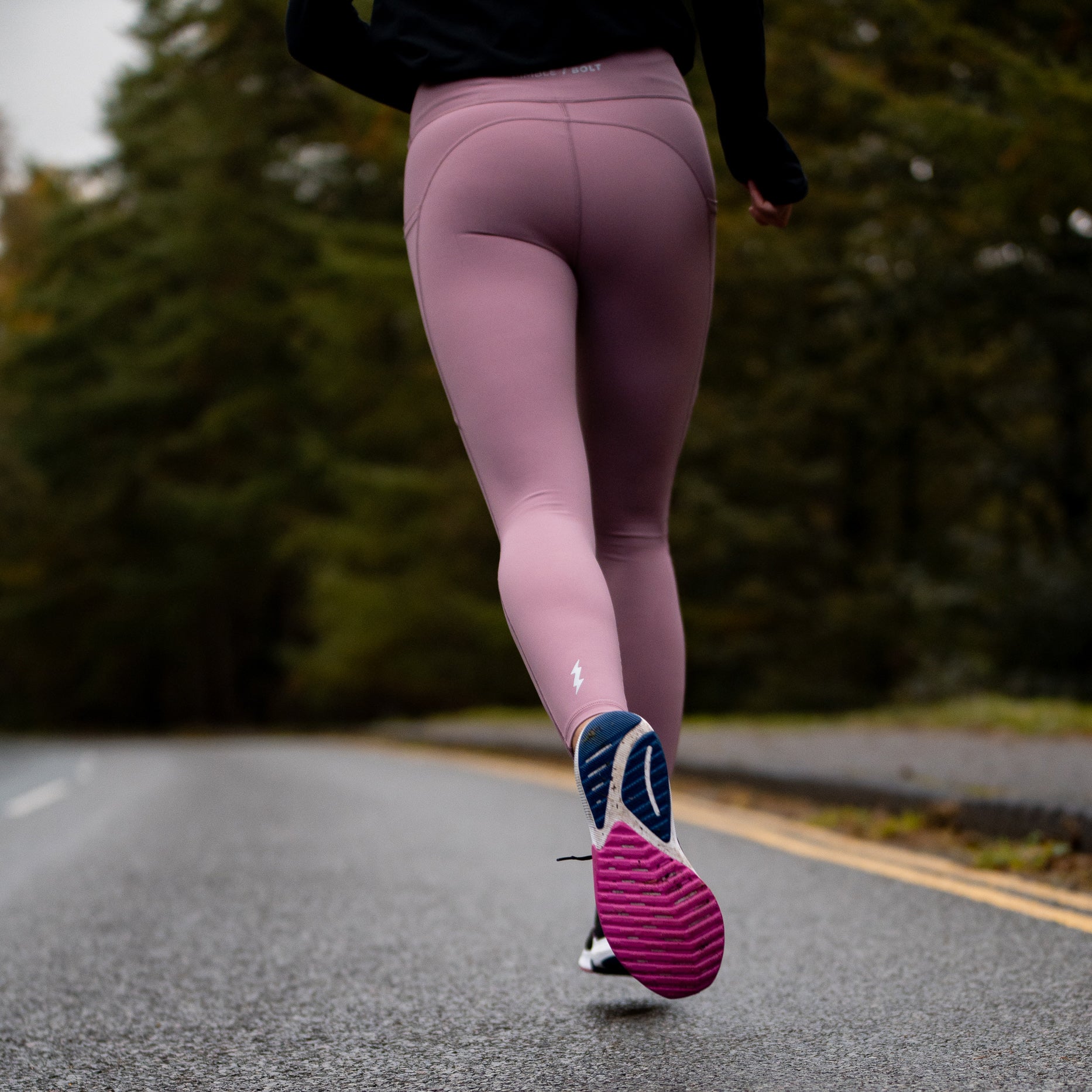 Dusky Pink Soft Strider Running Leggings