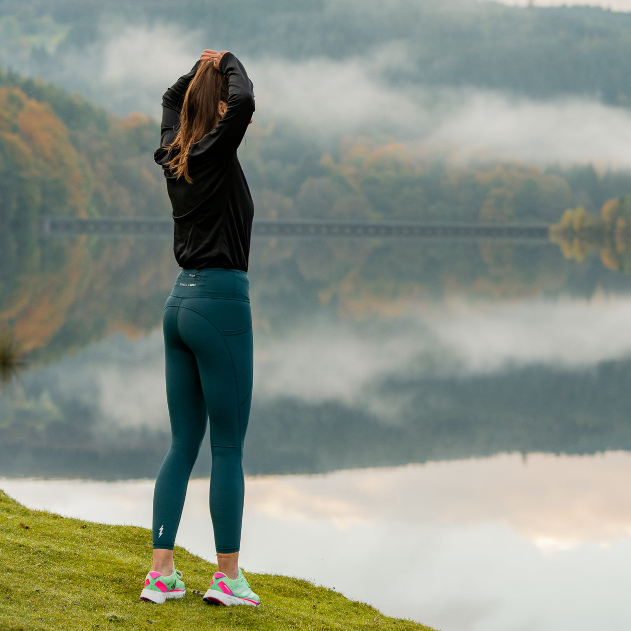 Teal store running leggings