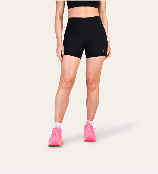 4" RUN SHORTS BLACK
