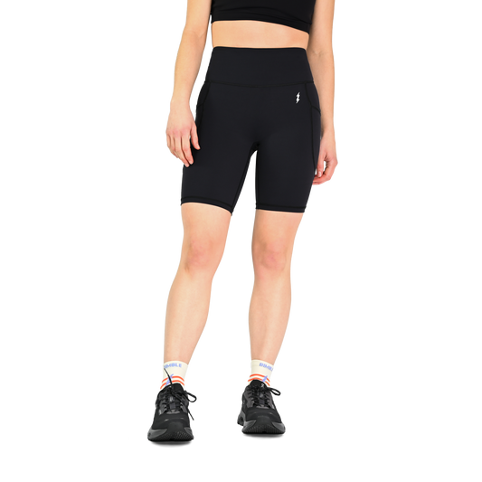 Bimble Black Super Strider Shorts 8"