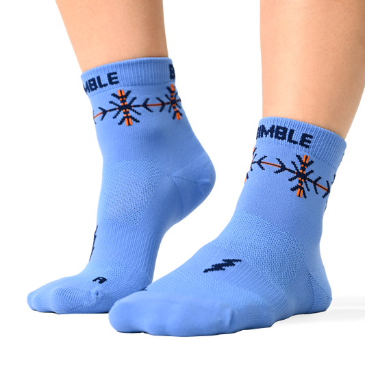 Blue Snowflake Mid Crew