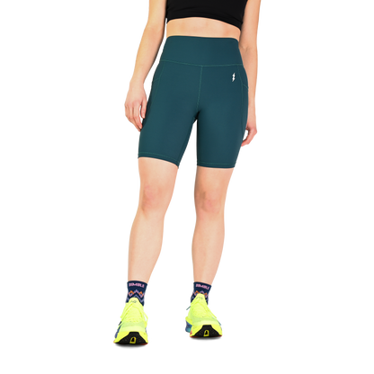 Mermaid Teal Super Strider Shorts 8" (FRONT SEAM)