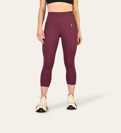 3/4 RUNNING LEGGINGS MULBERRY