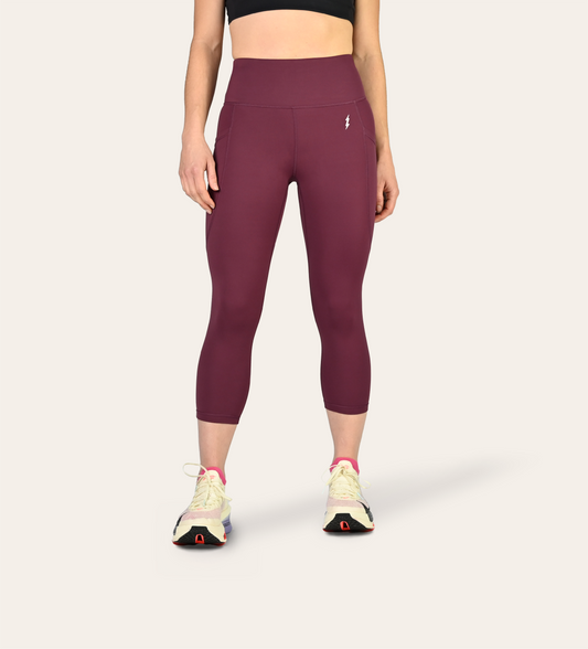 3/4 RUNNING LEGGINGS MULBERRY