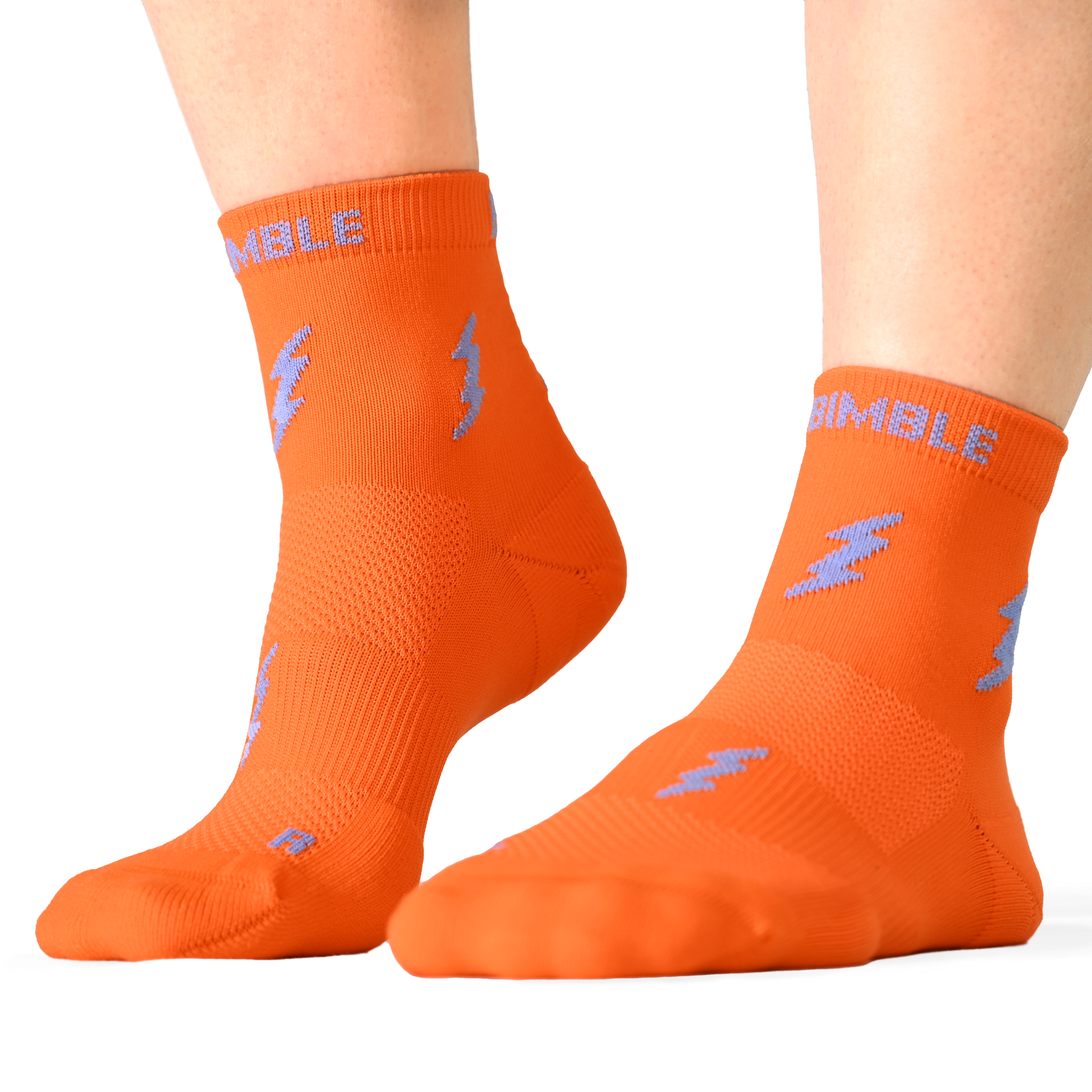 Blue Strike Mid Crew Sustainable Running Socks Bimble Bolt