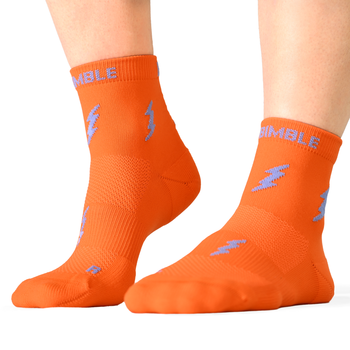 Blue Strike Mid Crew Sustainable Running Socks | Bimble & Bolt