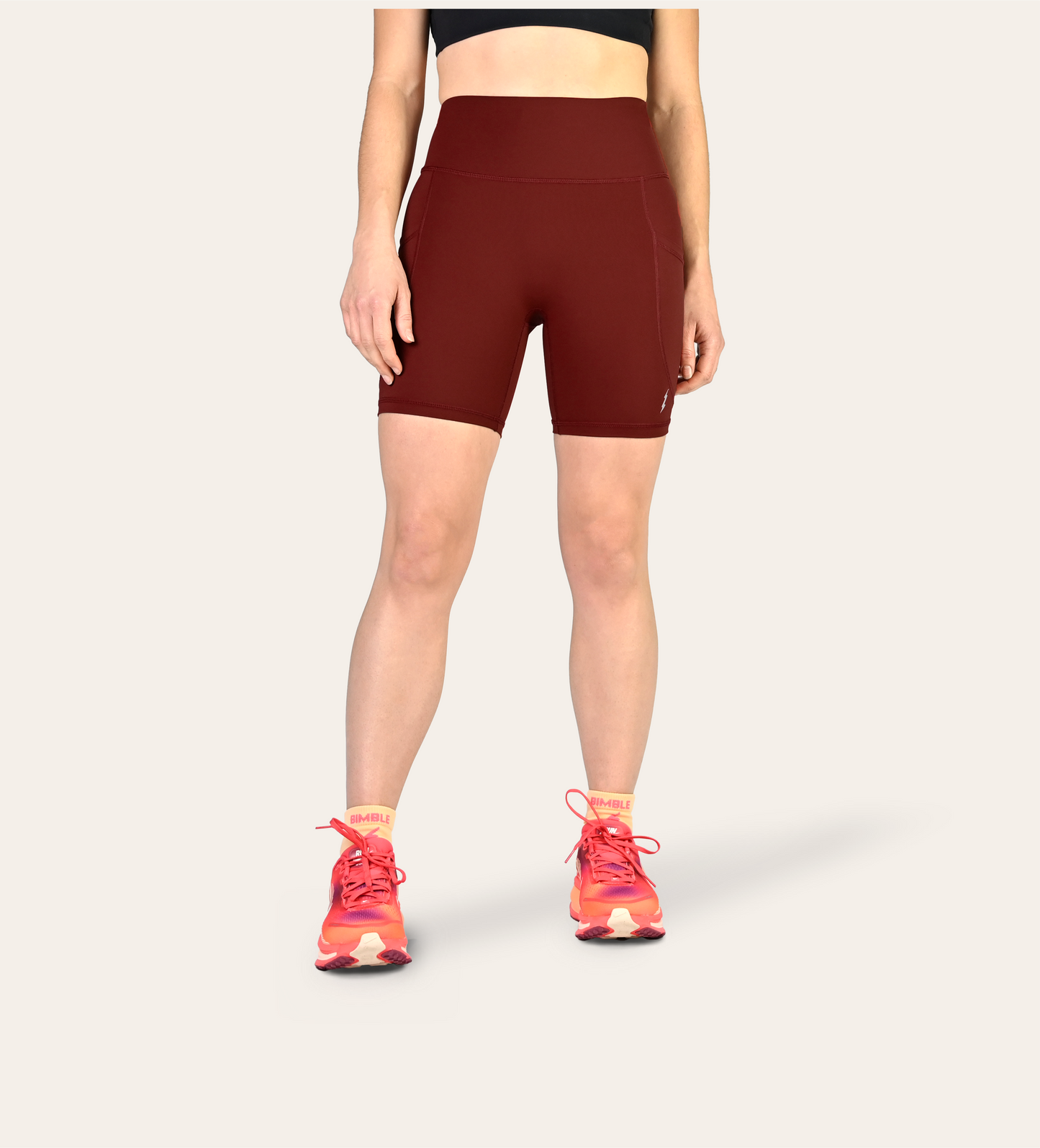 6" RUN SHORTS RED DUNE