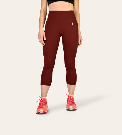 3/4 RUNNING LEGGINGS RED DUNE