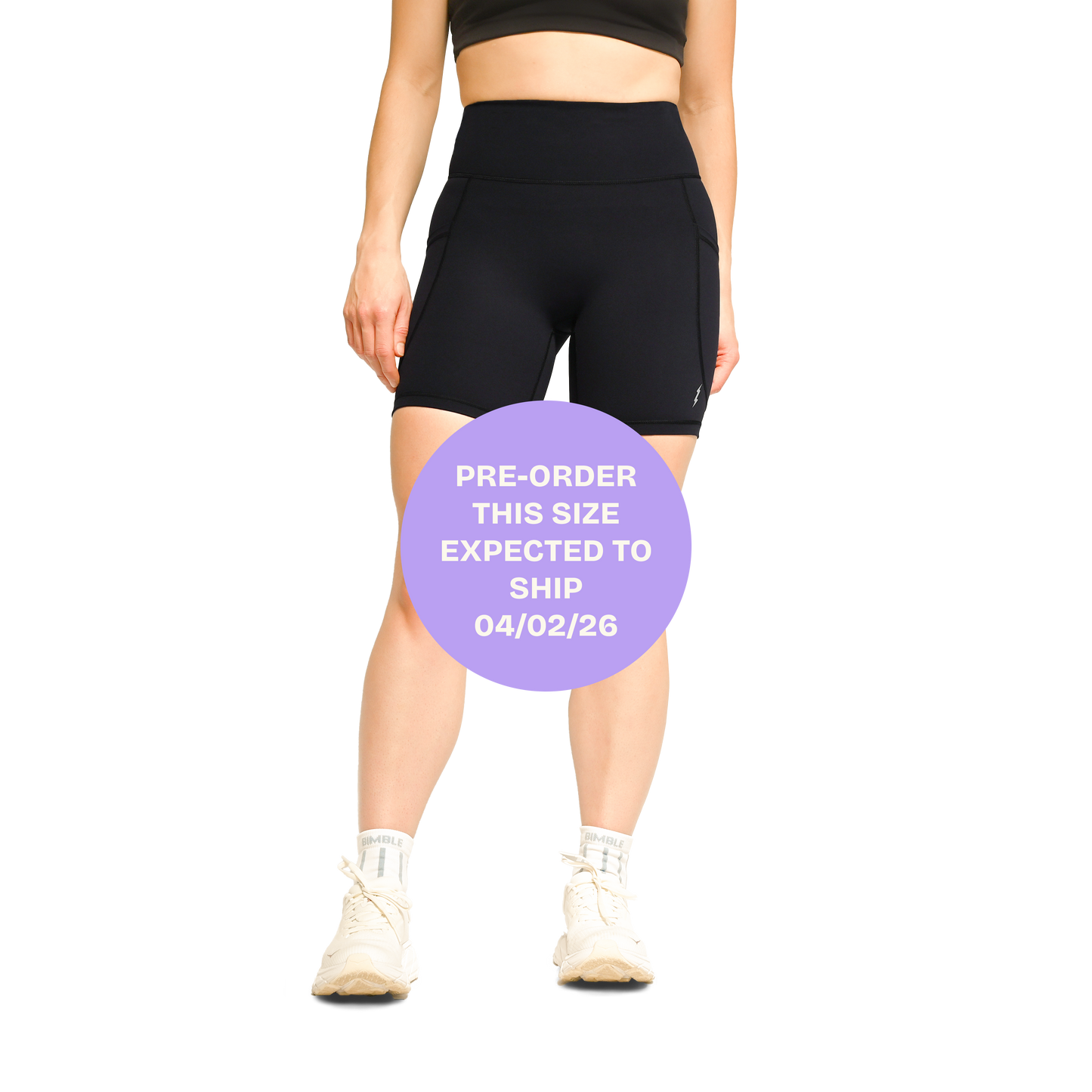 Bimble Black Super Strider Shorts 8"