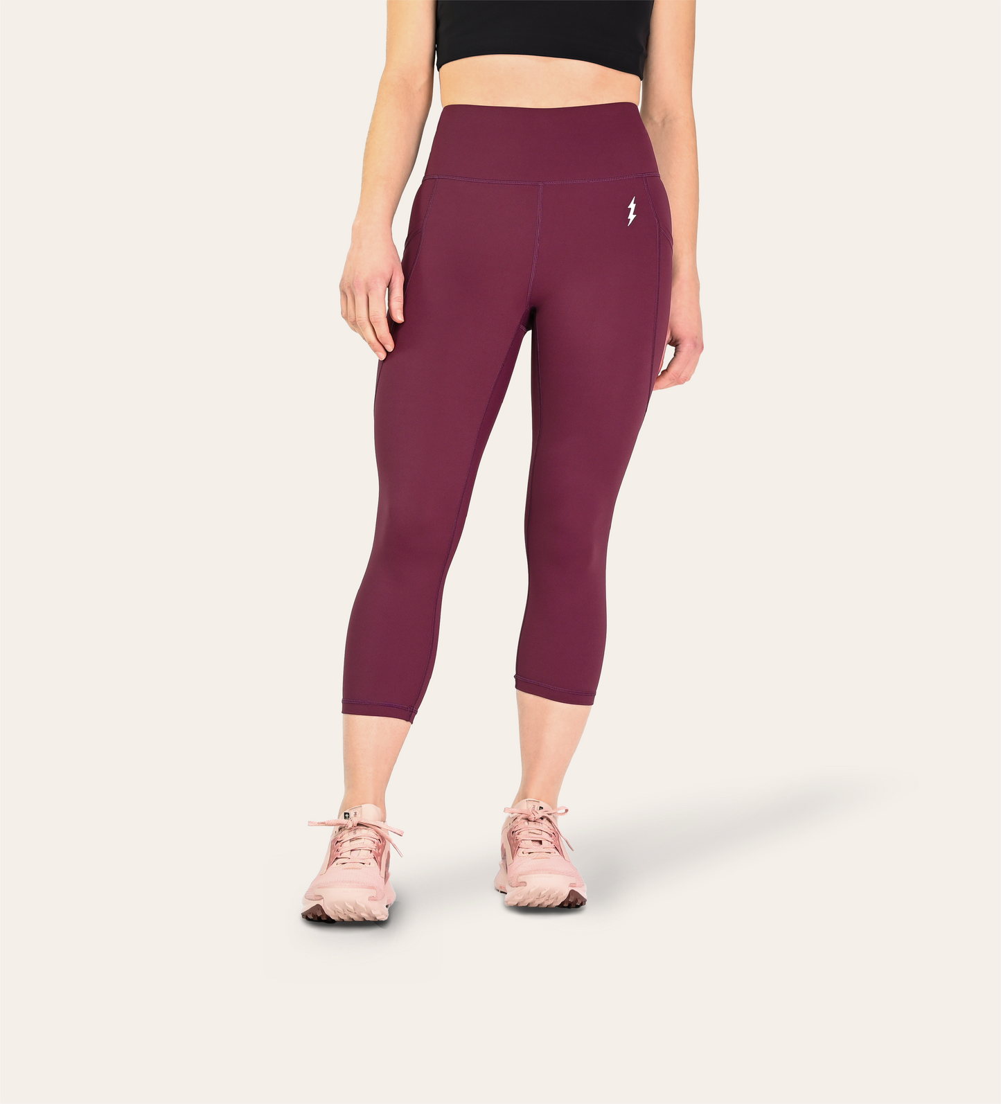 3/4 RUNNING LEGGINGS WINE