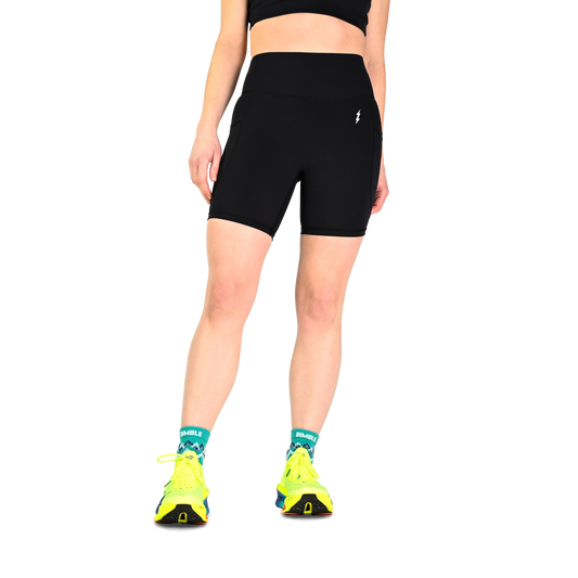 Bimble Black Super Strider Shorts 6"