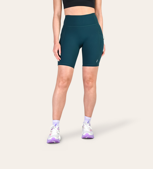 8" RUN SHORTS MERMAID TEAL