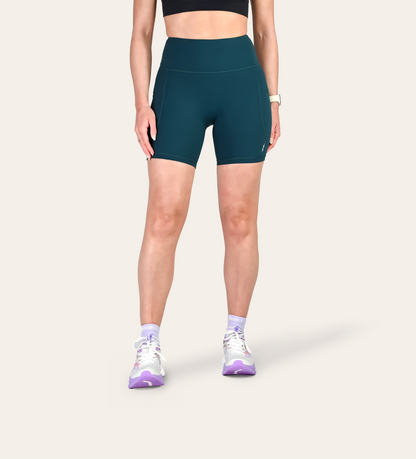 6" RUN SHORTS MERMAID TEAL