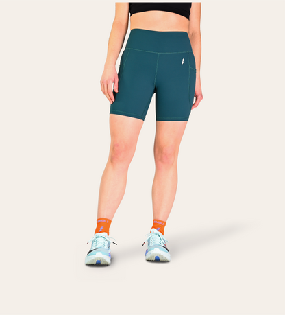 6" RUN SHORTS MERMAID TEAL