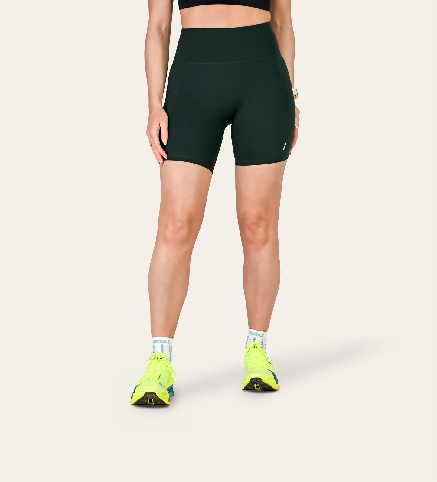 6" RUN SHORTS RACING GREEN