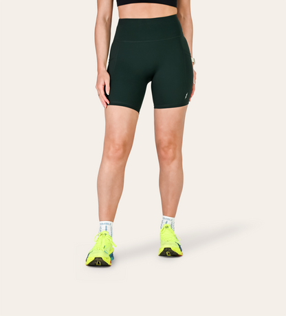 6" RUN SHORTS RACING GREEN