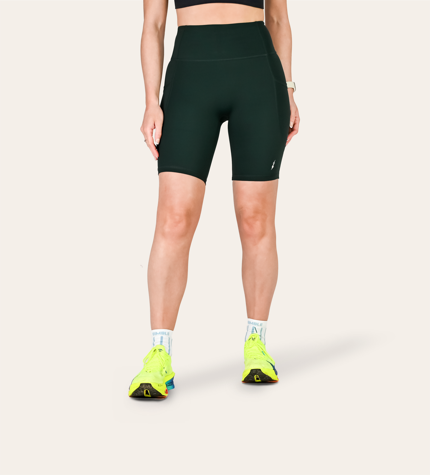 8" RUN SHORTS RACING GREEN