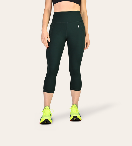 3/4 RUNNING LEGGINGS RACING GREEN