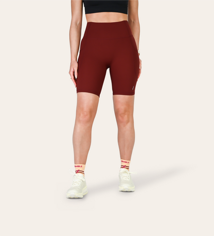 8" RUN SHORTS RED DUNE