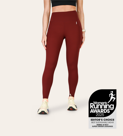 8/8 RUNNING LEGGINGS RED DUNE