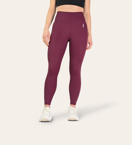8/8 RUNNING LEGGINGS WINE